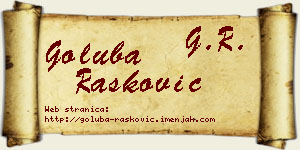 Goluba Rašković vizit kartica
